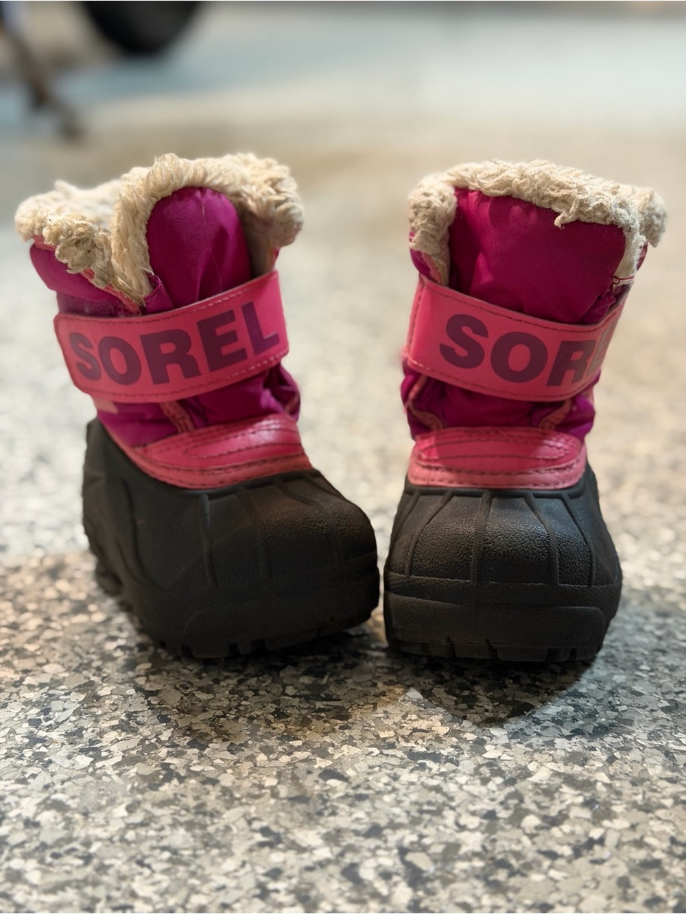 Sorel pink kids winter boot